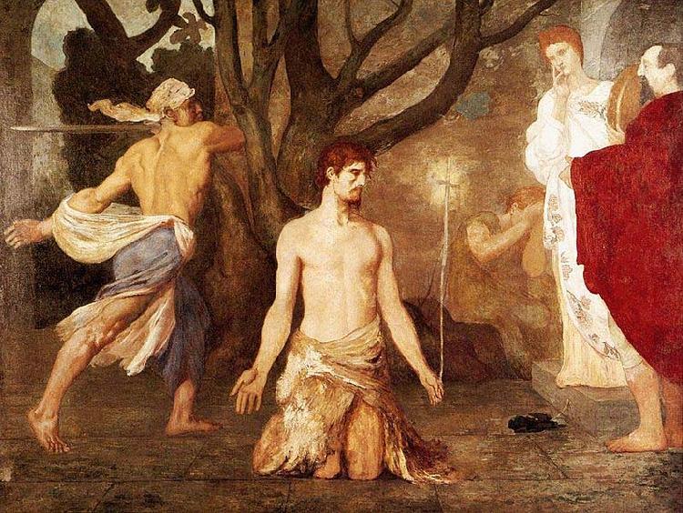 Pierre Puvis de Chavannes The Beheading of St John the Baptist France oil painting art